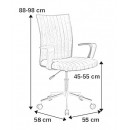 Кресло компьютерное HALMAR DORAL темно-зеленый/хром